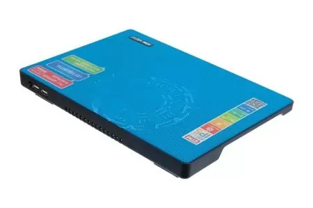Подставка для ноутбука/ STM Laptop Cooling IP5 Blue (15,6", 1x(160x160), 2xUSB, 4 LED backlight, Black plastic+metal mech) 10
