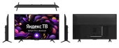 IRBIS 43U1 YDX 130FBS2, 43", 3840x2160,16:9,Frameless,Tuner (DVB-T2/DVB-S2/DVB-C), Android 9.0 Pie, Yandex, 1,5GB/8GB, Wi-Fi, Input (AV RCA, USBx2, HDMIx2, YPbPr mini, CI+),Output (3,5mm, Coax), Black