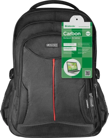 купить Defender Рюкзак для ноутбука Carbon 15.6" черный, органайзер