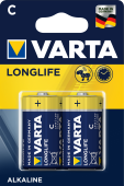 Батарейка Varta LONGLIFE LR14 C BL2 Alkaline 1.5V (4114) (2/20/200) (2 шт.)