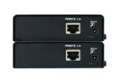 Удлинитель, HDMI, 100 метр., 2xHDMI+RJ45, F, без шнуров, 2xБ.П. 220> 5.3V, (по витой паредо 4kx2k 60HzHDTV 480p/720p/1080i/1080pподдержка HDCP порт RS232), 1x VE812T, 1x VE812R/ HDMI EXTENDER WITH DUAL DISPLAY W/EU ADP
