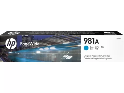 HP 981A, Оригинальный картридж HP PageWide, Голубой