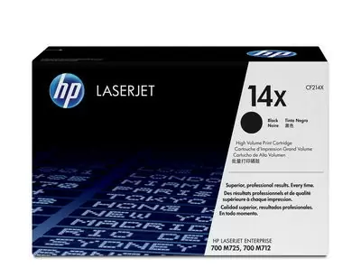 HP 14X, Оригинальный лазерный картридж HP LaserJet увеличенной емкости, Черный