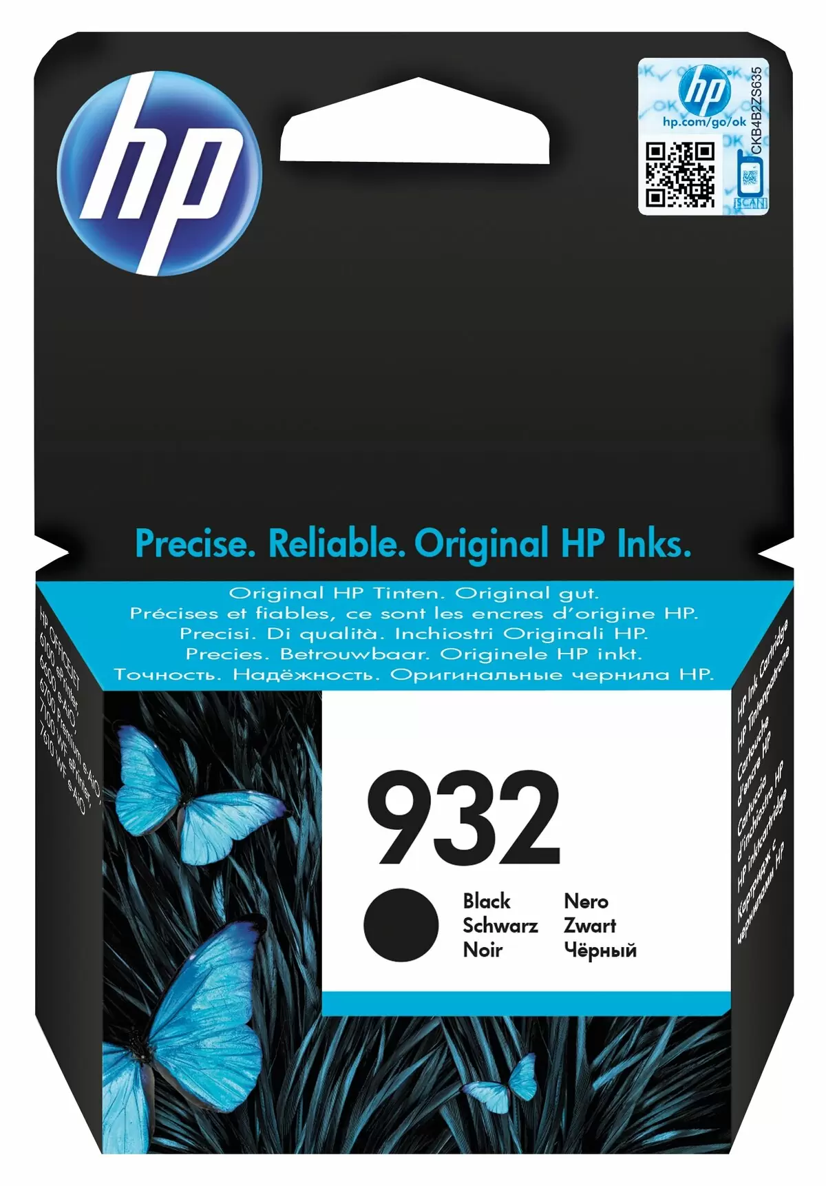 слайд 1 из 1,крупное изображение, hp 932, оригинальный струйный картридж hp, черный