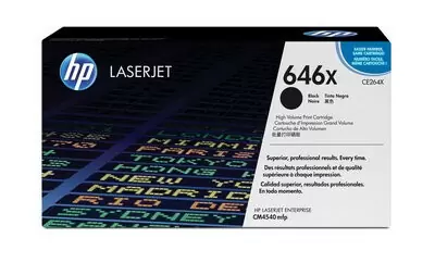 HP 646X, Оригинальный лазерный картридж HP LaserJet увеличенной емкости, Черный