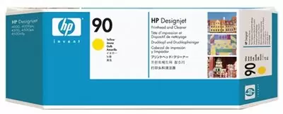 HP 90, Печатающая головка, Желтая, и Устройство очистки