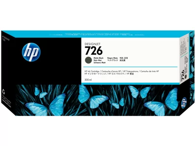 HP 726, Струйный картридж DesignJet, 300 мл, Черный матовый