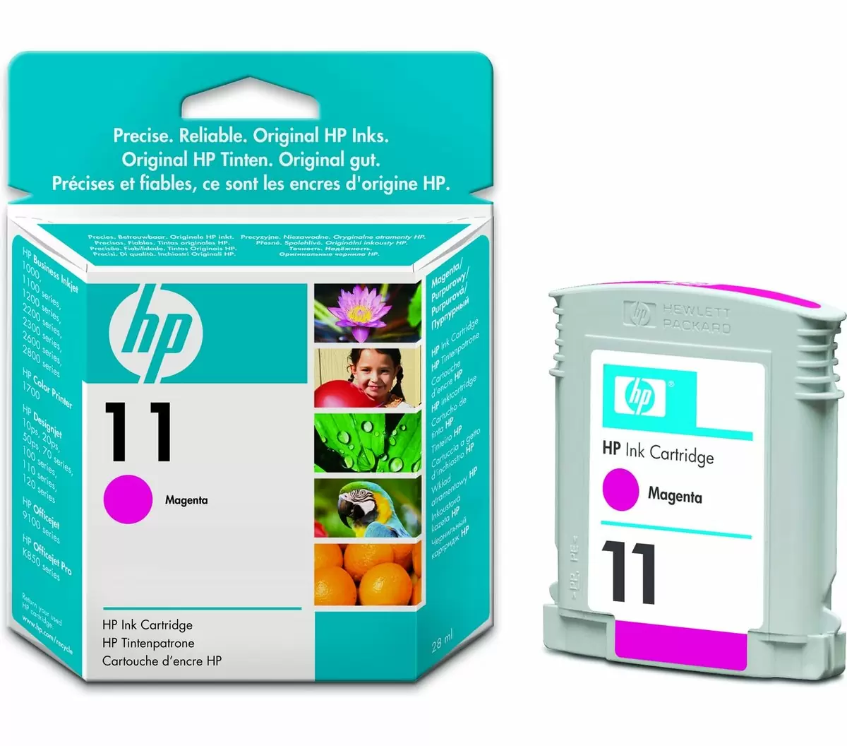 слайд 1 из 1,крупное изображение, hp 11, оригинальный струйный картридж hp, пурпурный