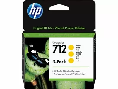 Струйные картриджи HP DesignJet 712, 29 мл, желтые, 3 шт. в упаковке