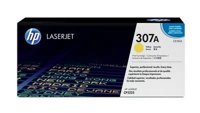 HP 307A, Оригинальный лазерный картридж HP LaserJet, Желтый