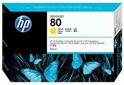 HP 80, Струйный картридж HP, 350 мл, Желтый