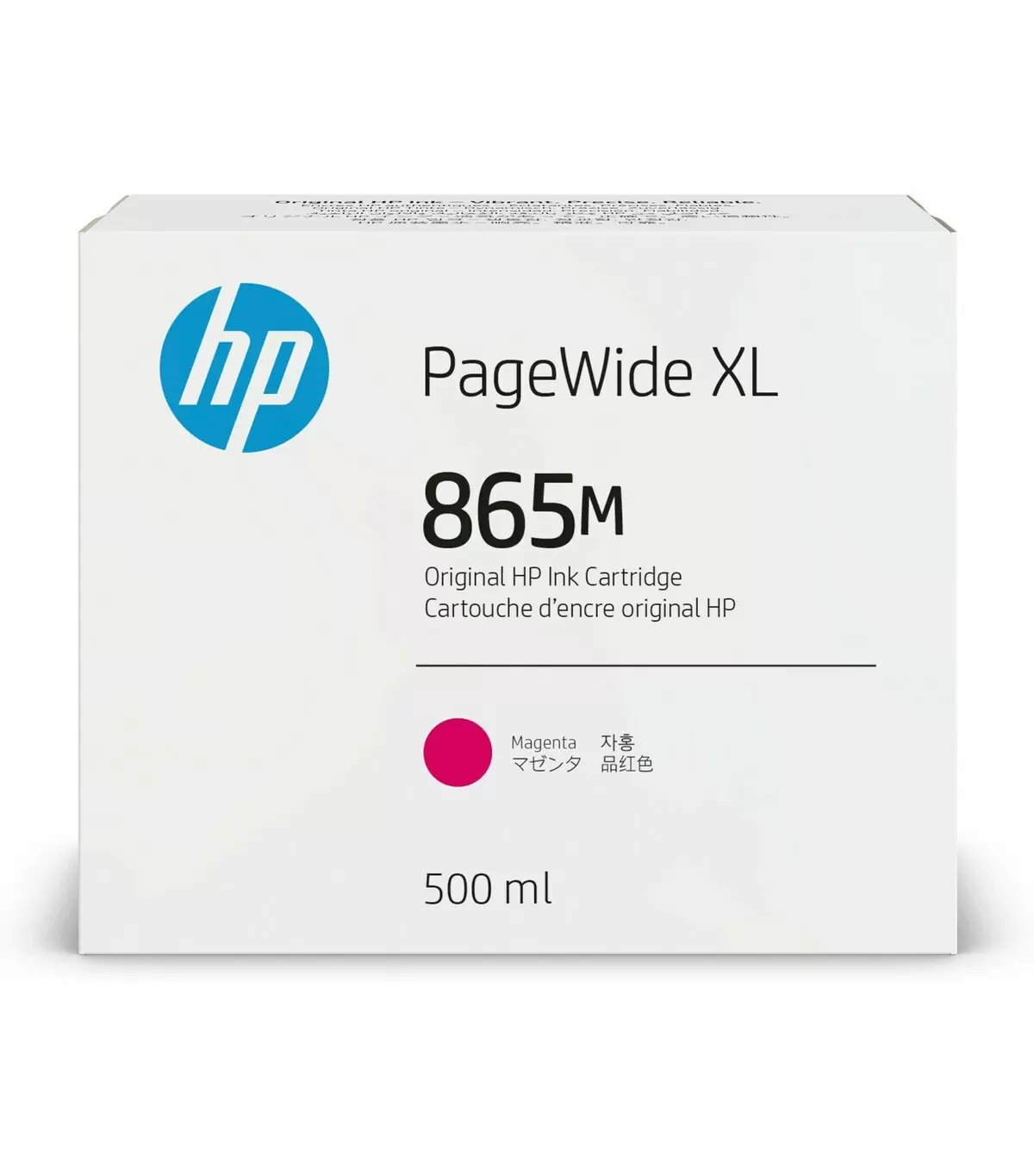 слайд 1 из 1,крупное изображение, струйный картридж hp 865m для pagewide xl, 500 мл, пурпурный