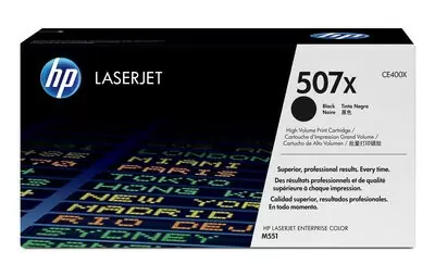 HP 507X, Оригинальный лазерный картридж HP LaserJet увеличенной емкости, Черный