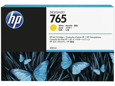 HP 765, Струйный картридж Designjet, 400 мл, Желтый