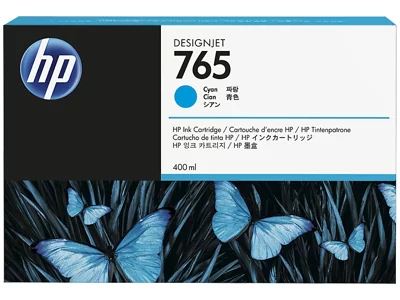 HP 765, Струйный картридж Designjet, 400 мл, Голубой