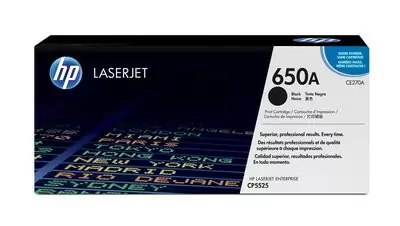 HP 650A, Оригинальный лазерный картридж HP LaserJet, Черный