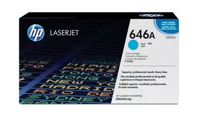 HP 646A, Оригинальный лазерный картридж HP LaserJet, Голубой