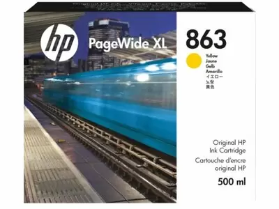 Струйный картридж HP 863 для PageWide XL, 500 мл, желтый