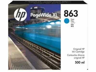 Струйный картридж HP 863 для PageWide XL, 500 мл, голубой