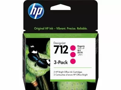Струйные картриджи HP DesignJet 712, 29 мл, пурпурные, 3 шт. в упаковке