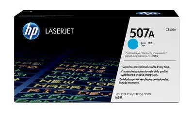 HP 507A, Оригинальный лазерный картридж HP LaserJet, Голубой