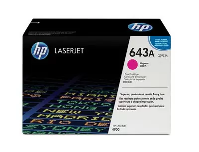 HP 643A, Оригинальный лазерный картридж HP LaserJet, Пурпурный