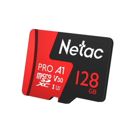 Netac P500 Extreme PRO 128GB MicroSDXC V30/A1/C10 up to 100MB/s, retail pack card only в WideLAB