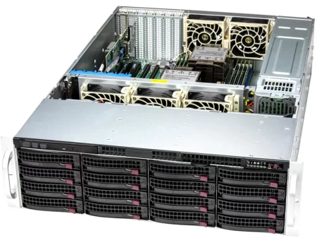 Supermicro SuperStorage 3U Server 631E-E1CR16L noCPU(2)4th Gen Xeon Scalable/TDP 270W/no DIMM(16)/ SATARAID HDD(16)LFF+ SATA HDD(2)SFF/2xM.2 NVMe 6xLP/2x10GbE/2x1200W в Москве