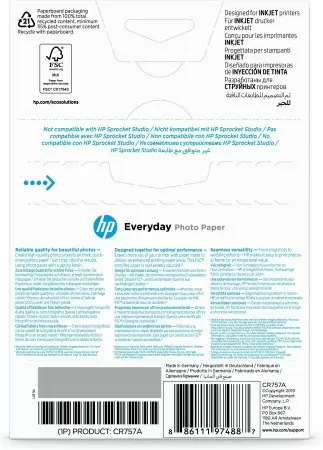 Бумага/ HP Everyday 10X15 Gls 100Sht Pht Ppr на заказ