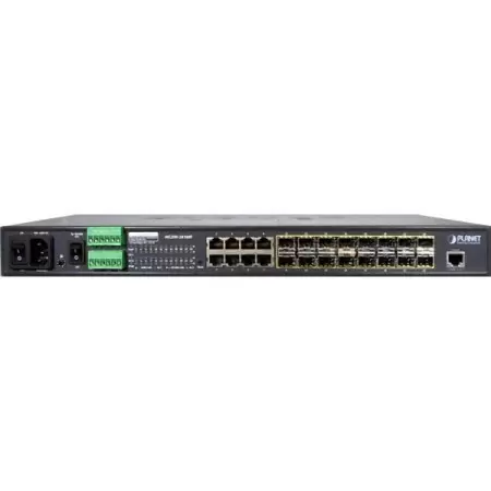 коммутатор/ PLANET 16-Port 100/1000Base-X SFP + 8-Port 10/100/1000Base-T L2/L4 Managed Metro Ethernet Switch (AC+2 DC, DIDO) недорого
