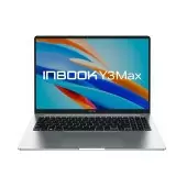 Ноутбук/ Infinix Inbook Y3 MAX_YL613 16"(1920x1200 IPS)/Intel Core i5 1235U(1.3Ghz)/16384Mb/512SSDGb/noDVD/Int:Intel Iris Xe Graphics/BT/WiFi/70WHr/1.65kg/Silver/DOS