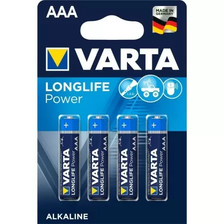 Батарейка Varta LONGLIFE POWER (HIGH ENERGY) LR03 AAA BL4 Alkaline 1.5V (4903) (4/40/200) (4 шт.) в Москве