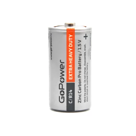 Батарейка GoPower R14 C Shrink 2 Heavy Duty 1.5V (2/24/288) (24 шт.) недорого