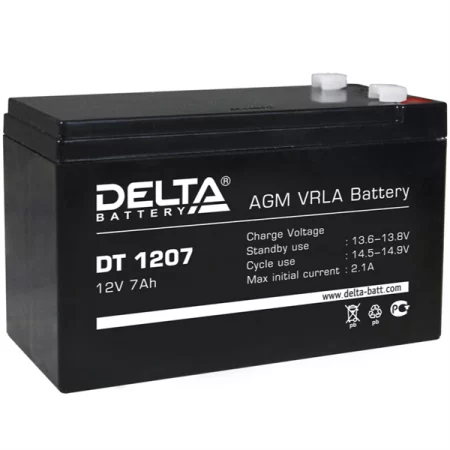 Delta аккумуляторная батарея для ОПС DT 1207 (12 V/7.0 Ah) в Москве