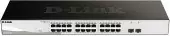 Коммутатор/ DGS-1210-26/FL Managed L2 Switch 24x1000Base-T, 2x1000Base-X SFP, Surge 6KV, CLI