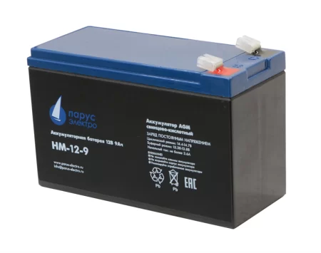 Парус-электро Аккумуляторная батарея для ИБП HM-12-9 (AGM/12В/9,0Ач/клемма F2) дешево