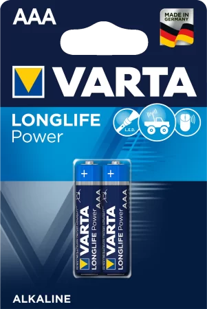 Батарейка Varta LONGLIFE POWER (HIGH ENERGY) LR03 AAA BL2 Alkaline 1.5V (4903) (2/20/100) (2 шт.) в Москве