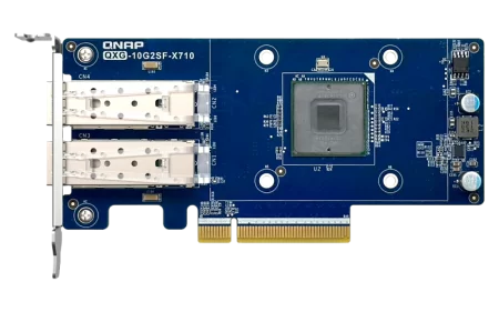 Сетевая карта/ QNAP QXG-10G2SF-X710 LAN Expansion Card, PCIe Gen3 x8, 2 x SFP+ ports (10Gbps/1Gbps)