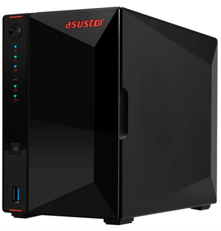 ASUSTOR AS5202T 2-Bay NAS/Media player/Intel Celeron J4005 2.0GHz up to 2.7GHz (Dual-Core ), 2GB SO-DIMM DDR4, noHDD(HDD,SSD),/2x 2,5Gb (LAN)/3xUSB3.2,HDMI/4ip camera license ; 90IX0171-BW3S10 в Москве