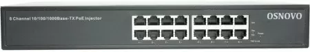 Инжектор/ OSNOVO PoE-инжектор Gigabit Ethernet на 8 портов, PoE на порт - до 30W, суммарно до 150W недорого