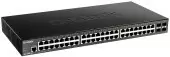 Коммутатор/ DGS-1250-52X,DGS-1250-52X/A1A Smart L2 Switch 48x1000Base-T, 4х10GBase-X SFP+, CLI, RJ45 Console