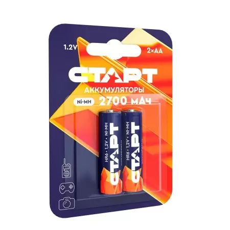 Аккумулятор СТАРТ Ni-MH HR6 AA 2700mAh BL2 (2 шт.) недорого Аккумулятор СТАРТ Ni-MH HR6 AA 2700mAh BL2 (2 шт.) недорого