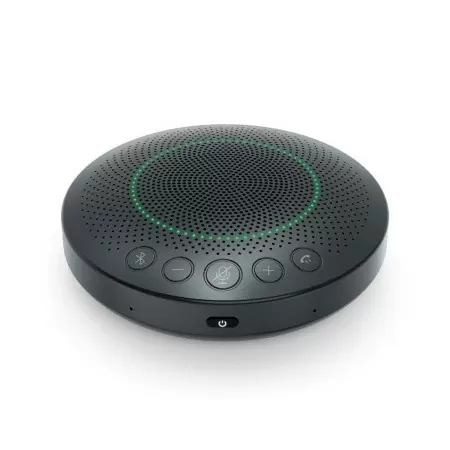 Беспроводной спикерфон/ wireless speakerphone Wireless or USB connection/6 Microphone arrays/hi-fi full band Speaker/ audio dsp/hybrid mode/3000mAh enduring battery/circle indicator light/ touch buttons for mute, vol+/-/include USB dongle в Москве