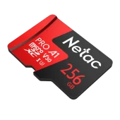 Netac P500 Extreme PRO 256GB MicroSDXC V30/A1/C10 up to 100MB/s, retail pack card only