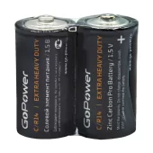 Батарейка GoPower R14 C Shrink 2 Heavy Duty 1.5V (2/24/288) (24 шт.)