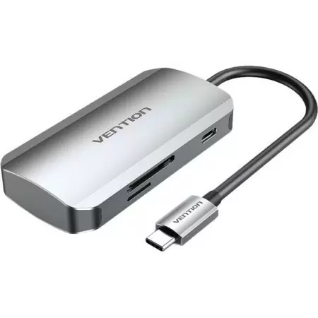 Мультифункциональный хаб Vention USB-C > USB 3.0x3/SD/TF/PD в Москве