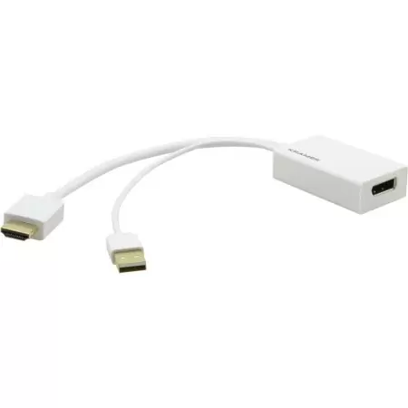 Переходник HDMI вилка на DisplayPort розетку, поддержка 4К в Москве