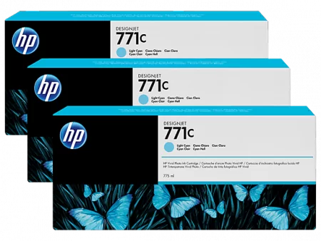 HP 771C Light Cyan Ink Cartridge 3-Pack Набор картриджей в Москве