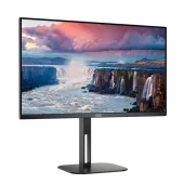 27" AOC Q27V5C 2560x1440@75Гц IPS W-LED 16:9 4(1)ms HDMI DP USB-C 3.2 4*USB 3.2 20M:1 178/178 1000:1 300cd HAS Pivot Tilt Swivel Speakers Black