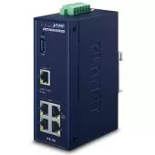 шлюз/ PLANET IVR-100 Industrial 5-Port 10/100/1000T VPN Security Gateway: Dual-WAN Failover and Load Balancing, Cyber Security, SPI Firewall, Content Filtering, DoS Attack Prevention, Port Range Forwarding, SSL VPN and robust hybrid VPN (IPSec/GRE/PPTP/L2